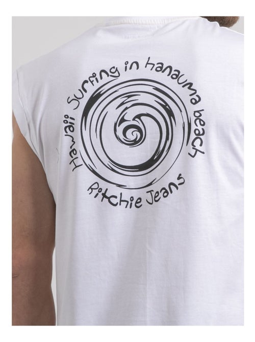 Mouwloos t-shirt met ronde hals van puur katoen, negak - Kiabi Mouwloos t-shirt met ronde hals van puur katoen, negak - Kiabi