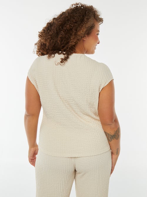Mouwloos T-shirt met wafeltextuur - Kiabi