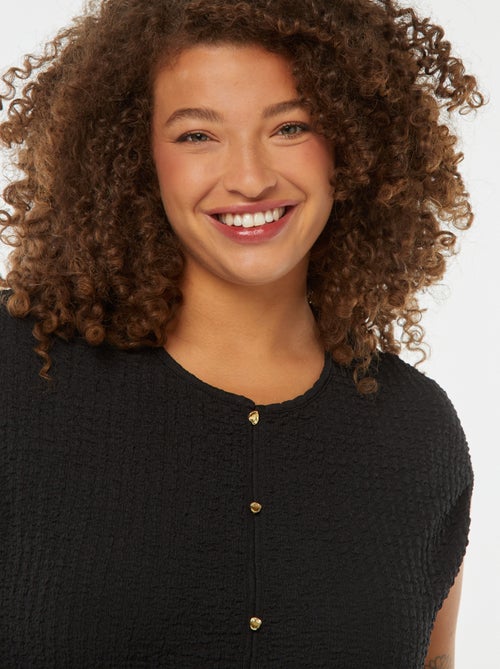 Mouwloos T-shirt met wafeltextuur - Kiabi