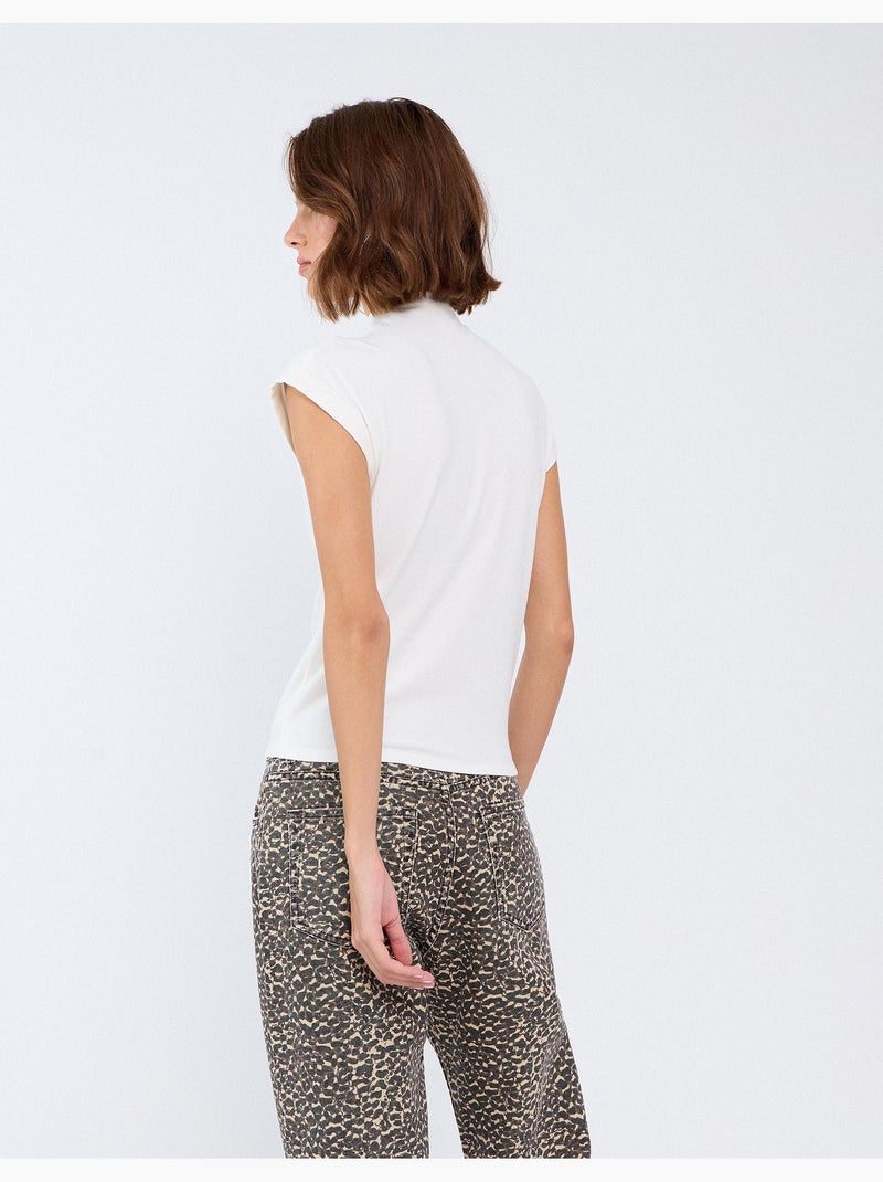 Mouwloos t-shirt, mo fashion Beige - Kiabi