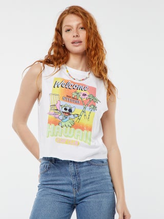 Mouwloos T-shirt 'Stitch' 'Disney'