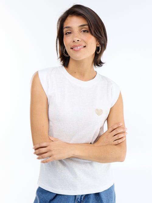 Mouwloos T-shirt van jerseytricot - Kiabi