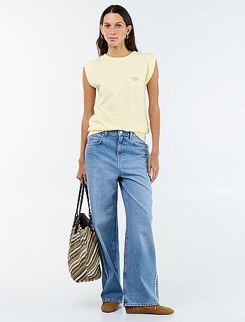 Mouwloos T-shirt van jerseytricot