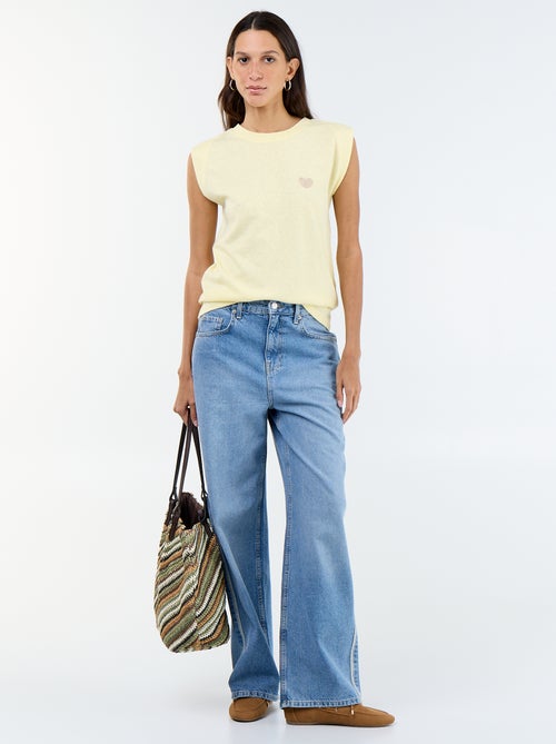 Mouwloos T-shirt van jerseytricot - Kiabi