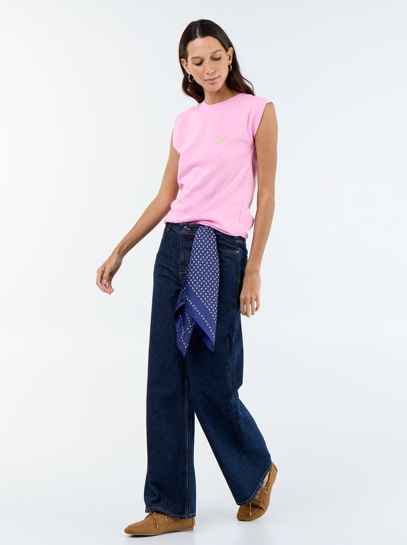 Mouwloos T-shirt van jerseytricot Rose - Kiabi