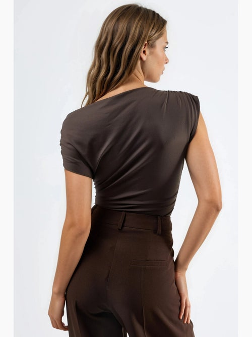 Mouwloos top asymmetrische halslijn accessoire detail hiccup - Kiabi