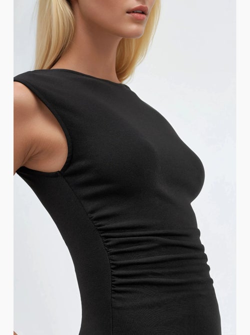 Mouwloos top drapering ronde hals busem - Kiabi