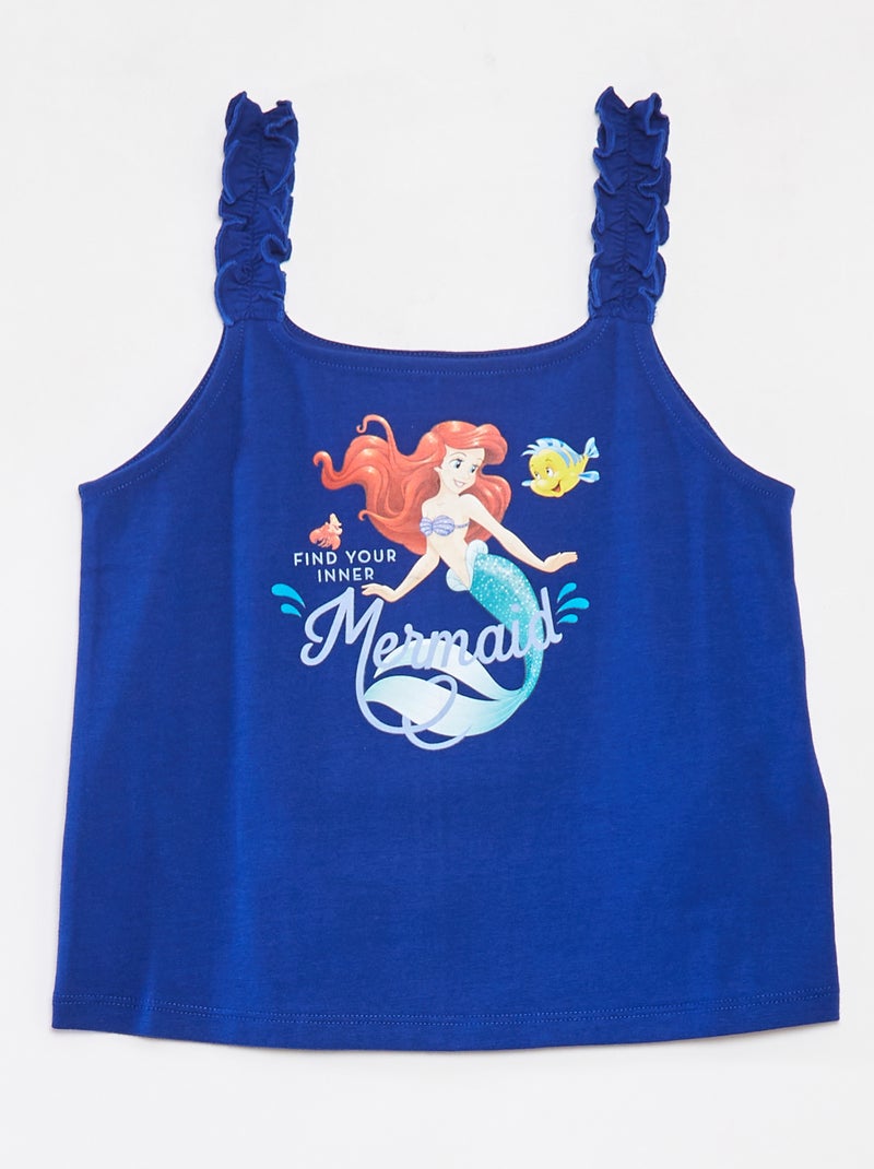 Mouwloos topje met ruchebandjes 'Disney' BLAUW - Kiabi