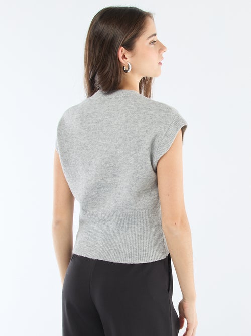 Mouwloos truitje van warm tricot - Kiabi