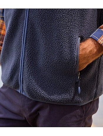 Mouwloos vest in sherpa - atlas for men