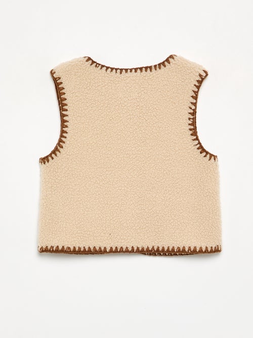 Mouwloos vest met schapenvachteffect - Kiabi
