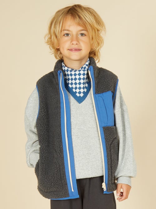 Mouwloos vest met schapenvachteffect - Kiabi