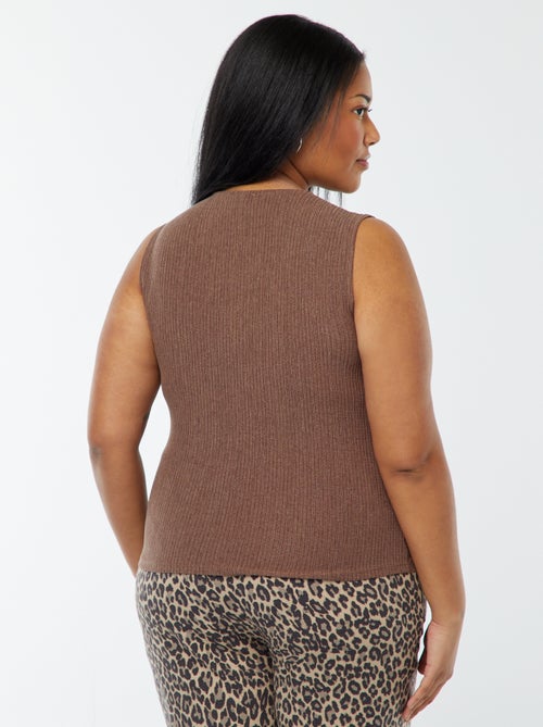 Mouwloos vest met wafeltextuur - Kiabi