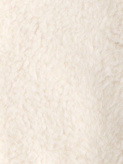 Mouwloos vestje voor baby's van sherpa met een binnenkant van katoenen gaas met luipaardprint - Kiabi