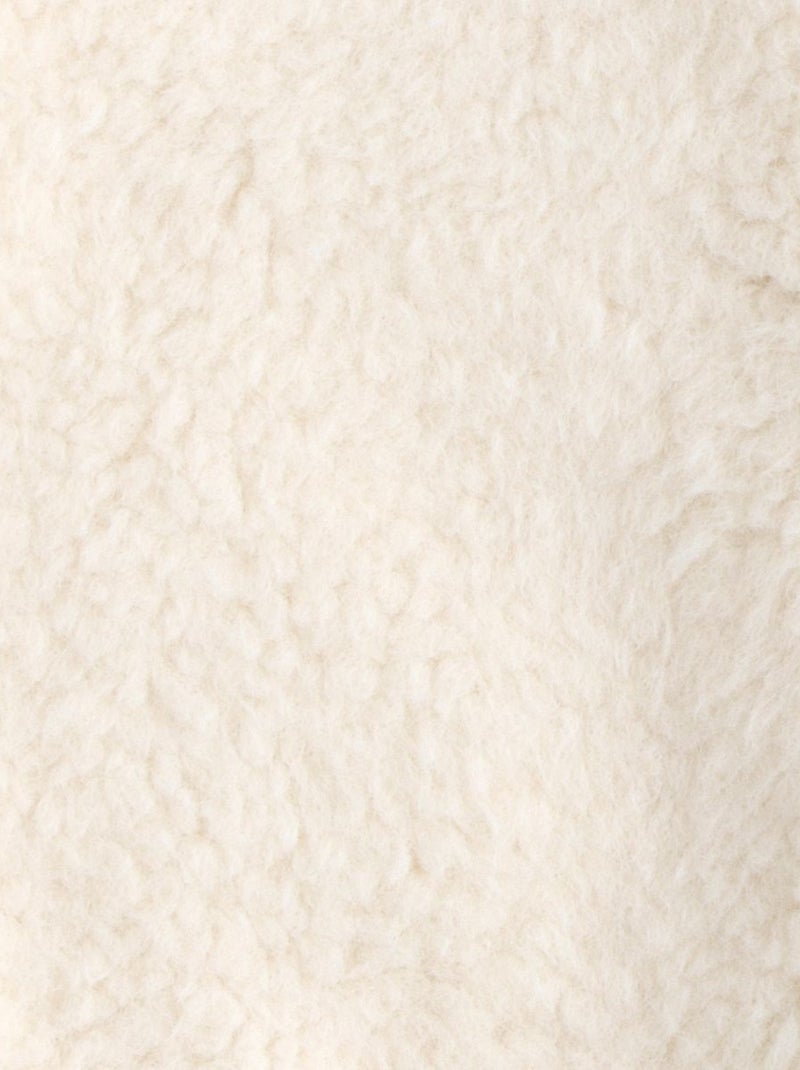 Mouwloos vestje voor baby's van sherpa met een binnenkant van katoenen gaas met luipaardprint Ecru - Kiabi