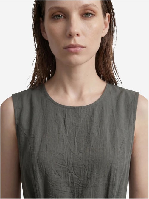 Mouwloze a-lijn midi-jurk my fashion - Kiabi Mouwloze a-lijn midi-jurk my fashion - Kiabi