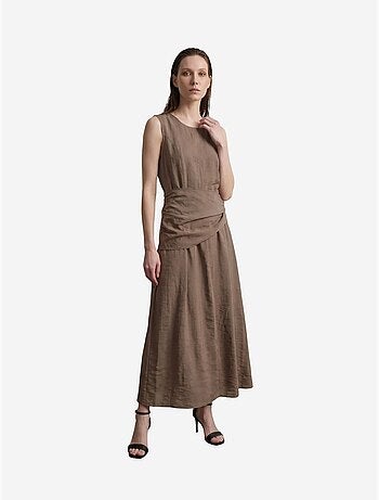 Mouwloze a-lijn midi-jurk my fashion