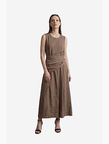 Mouwloze a-lijn midi-jurk my fashion