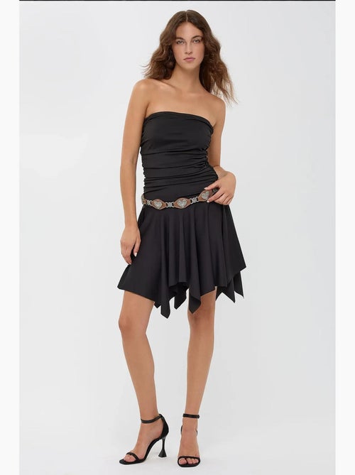 Mouwloze asymmetrische jersey mini-jurk hiccup - Kiabi Mouwloze asymmetrische jersey mini-jurk hiccup - Kiabi