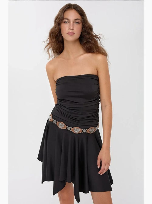 Mouwloze asymmetrische jersey mini-jurk hiccup - Kiabi Mouwloze asymmetrische jersey mini-jurk hiccup - Kiabi