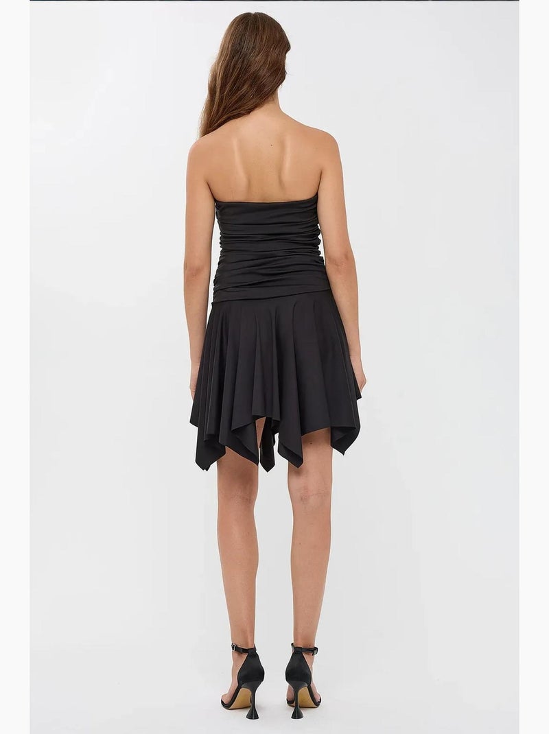 Mouwloze asymmetrische jersey mini-jurk hiccup Zwart - Kiabi