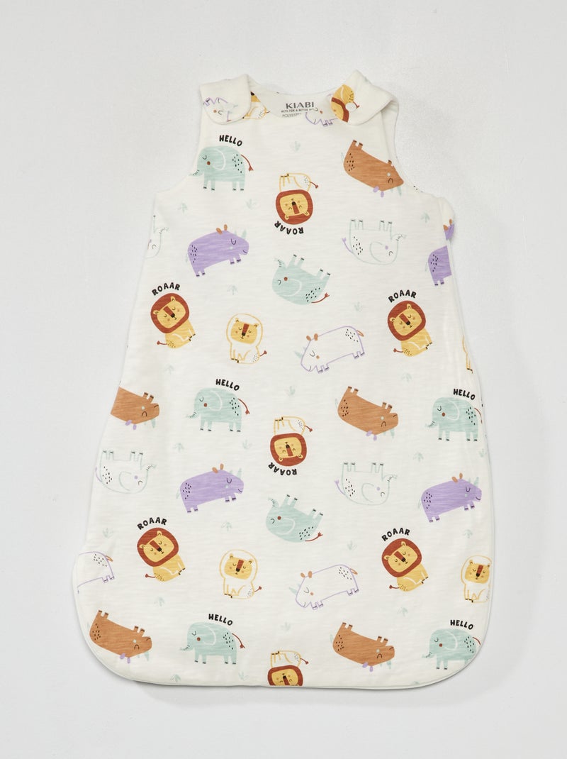 Mouwloze babyslaapzak met print - TOG 2.5 WIT - Kiabi
