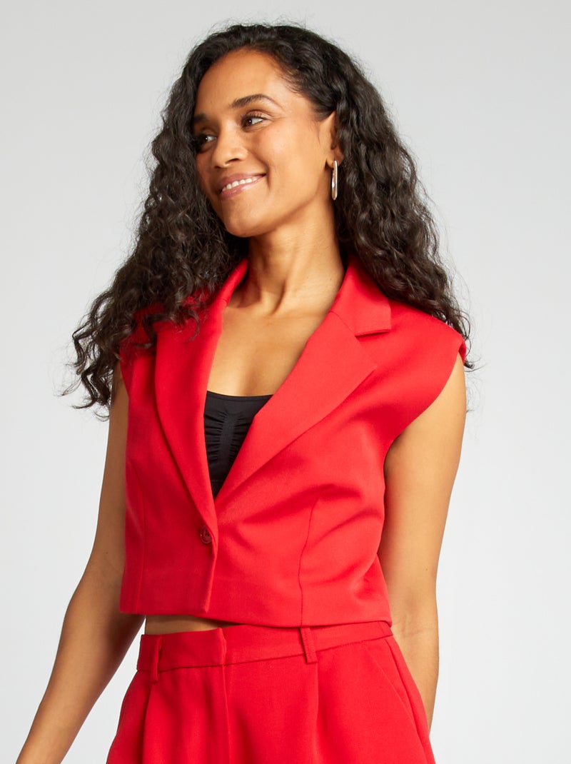 Mouwloze blazer ROOD - Kiabi