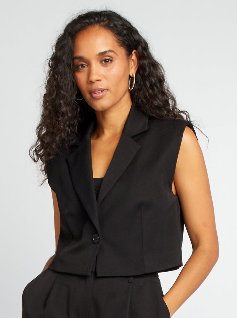 Mouwloze blazer zwart - Kiabi