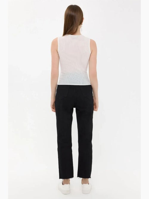 Mouwloze blouse met ronde hals hiccup - Kiabi