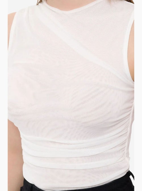 Mouwloze blouse met ronde hals hiccup - Kiabi