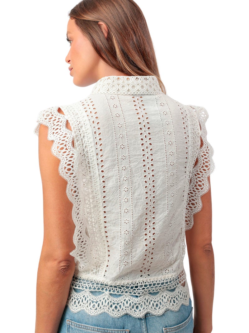 Mouwloze blouse royal Wit - Kiabi