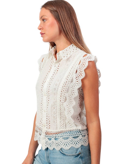 Mouwloze blouse royal - Kiabi Mouwloze blouse royal - Kiabi