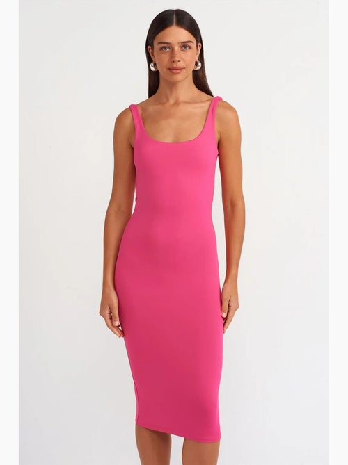 Mouwloze bodycon midi-jurk dilvin - Kiabi