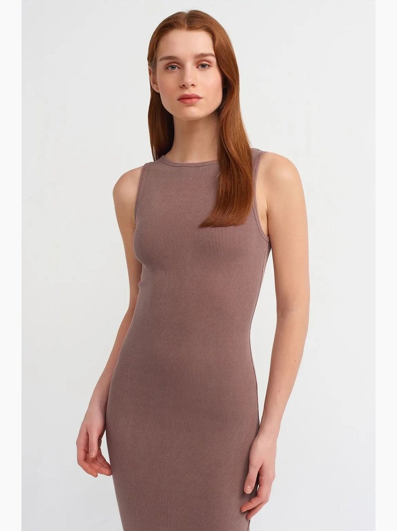 Mouwloze bodycon midi-jurk dilvin Mauve - Kiabi