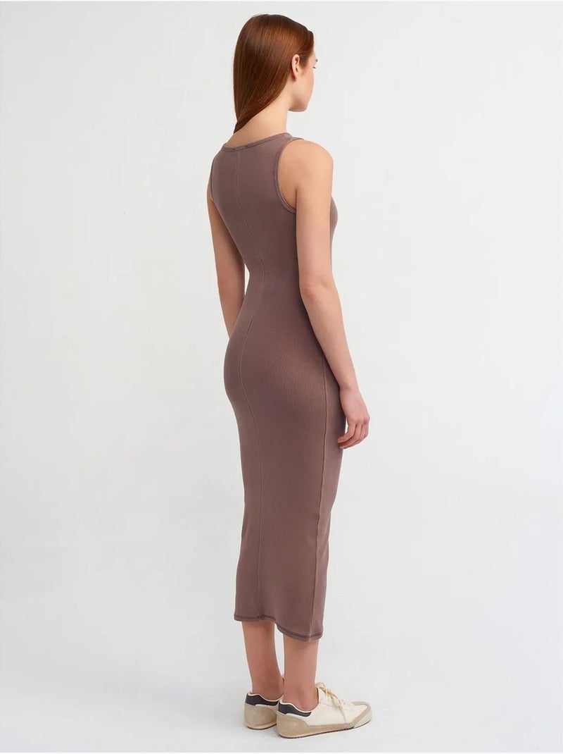 Mouwloze bodycon midi-jurk dilvin Mauve - Kiabi