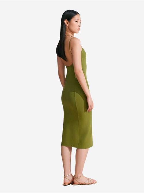 Mouwloze bodycon midi-jurk met uitsnijding dilvin - Kiabi Mouwloze bodycon midi-jurk met uitsnijding dilvin - Kiabi