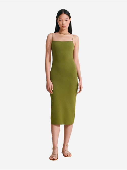Mouwloze bodycon midi-jurk met uitsnijding dilvin - Kiabi Mouwloze bodycon midi-jurk met uitsnijding dilvin - Kiabi