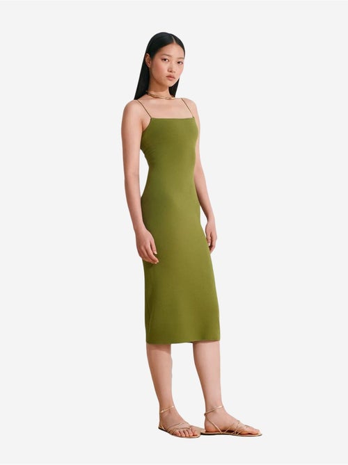 Mouwloze bodycon midi-jurk met uitsnijding dilvin - Kiabi Mouwloze bodycon midi-jurk met uitsnijding dilvin - Kiabi