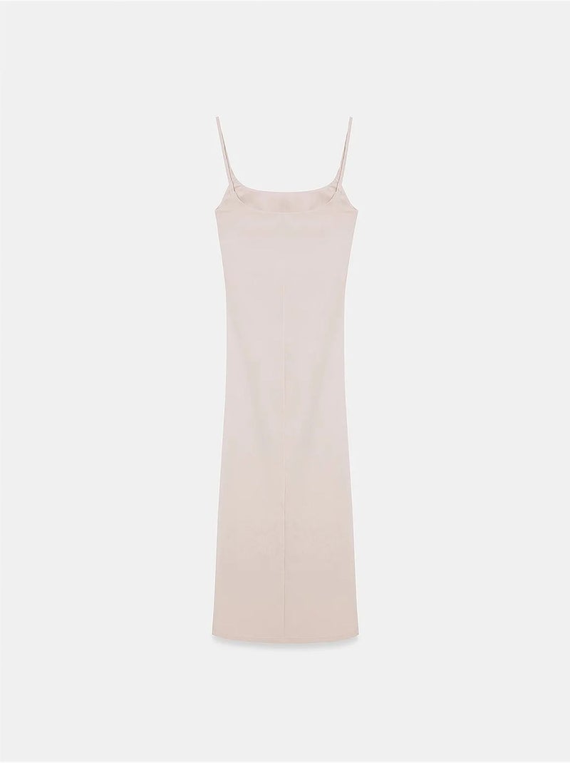 Mouwloze bodycon midi-jurk voor dames dilvin Klei-beige - Kiabi