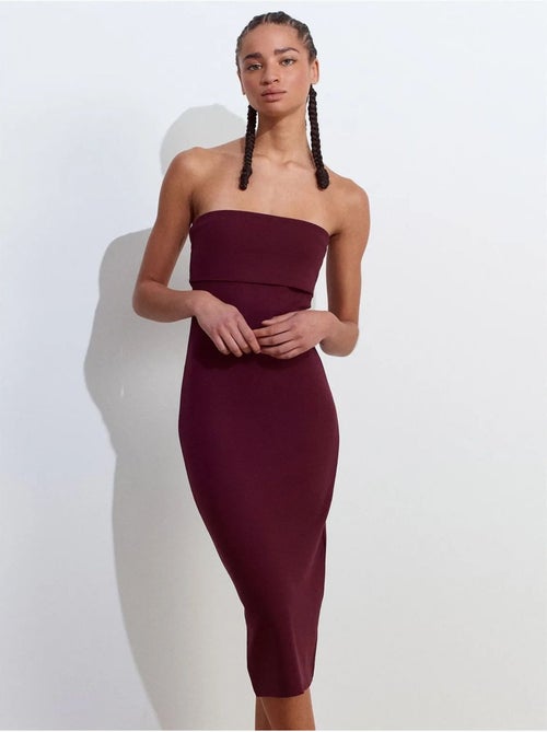 Mouwloze bodycon midi-jurk zonder bandjes dilvin - Kiabi Mouwloze bodycon midi-jurk zonder bandjes dilvin - Kiabi