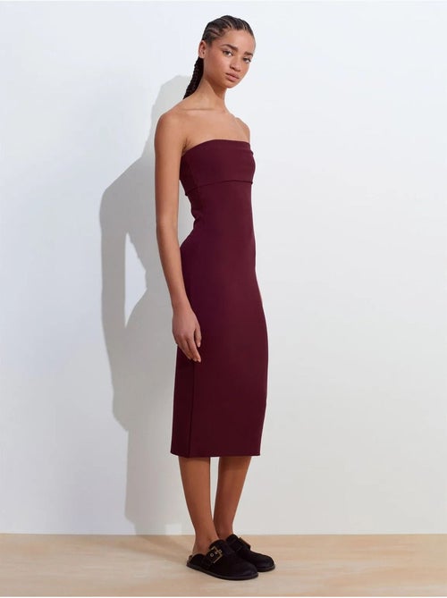 Mouwloze bodycon midi-jurk zonder bandjes dilvin - Kiabi Mouwloze bodycon midi-jurk zonder bandjes dilvin - Kiabi