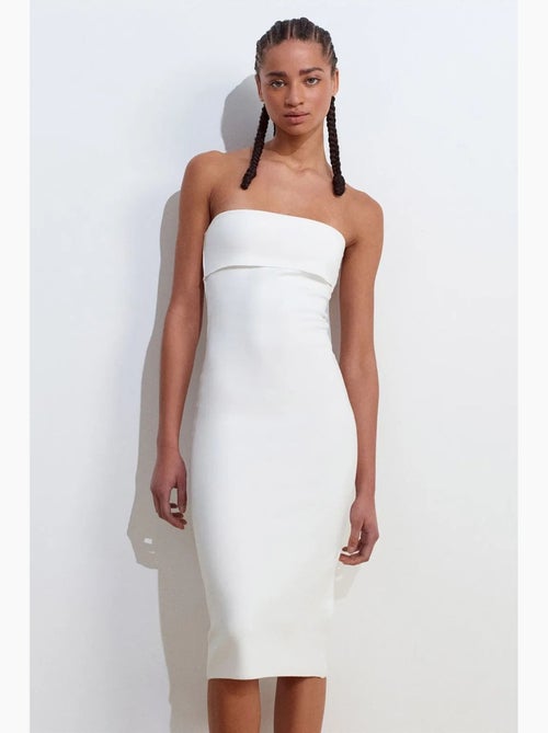 Mouwloze bodycon midi-jurk zonder bandjes dilvin - Kiabi Mouwloze bodycon midi-jurk zonder bandjes dilvin - Kiabi