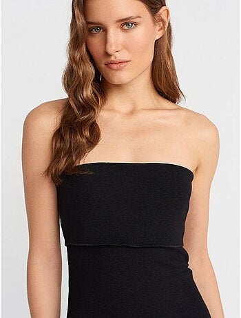 Mouwloze bodycon midi-jurk zonder bandjes dilvin
