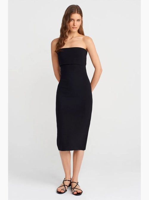Mouwloze bodycon midi-jurk zonder bandjes dilvin - Kiabi Mouwloze bodycon midi-jurk zonder bandjes dilvin - Kiabi