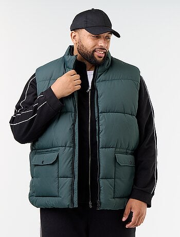 Mouwloze bodywarmer gevoerd met fleece