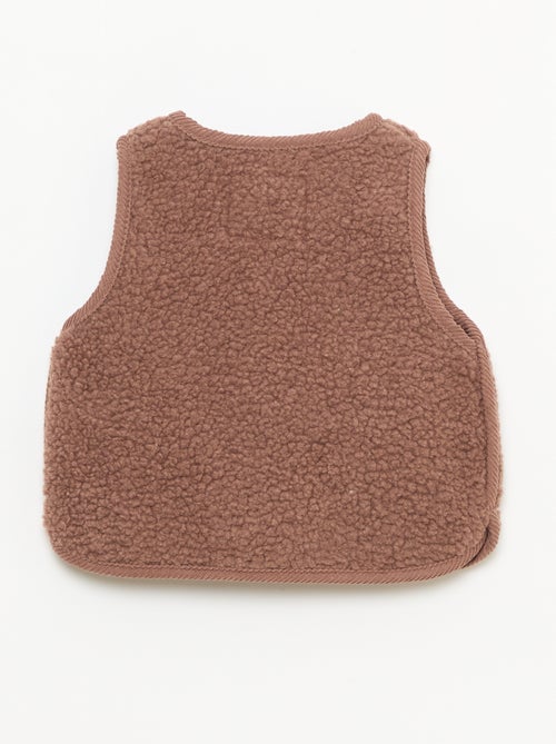 Mouwloze bodywarmer met schapenvachteffect - Kiabi