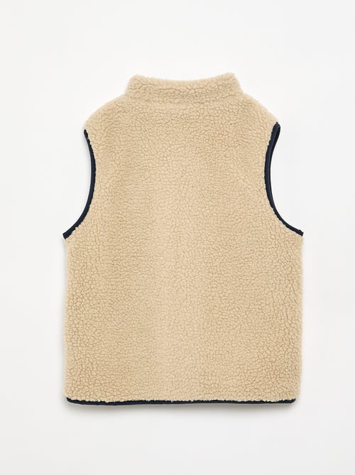 Mouwloze bodywarmer met schapenvachteffect - Kiabi