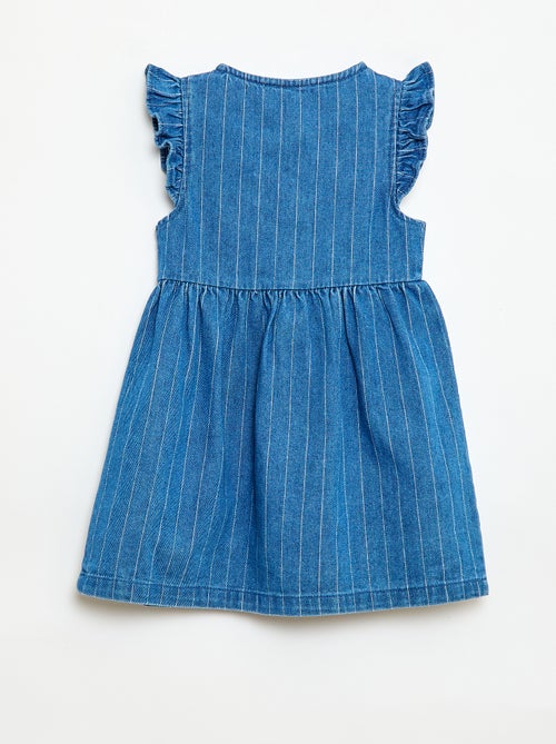 Mouwloze denim jurk met sierknopen - Kiabi