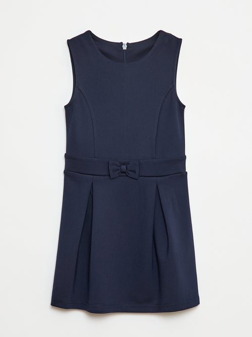 Mouwloze, effen jurk met plooien - Kiabi