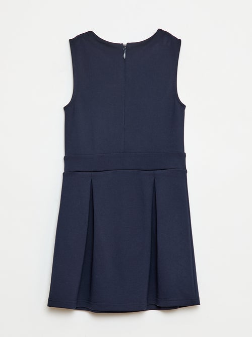 Mouwloze, effen jurk met plooien - Kiabi